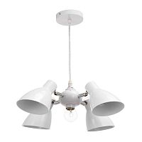 Люстра потолочная пятирожковая Е27 40Вт Белая картинка 